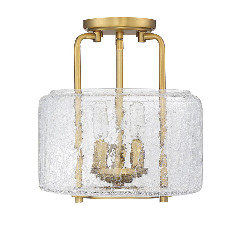 Savoy House 6-7790-3-322 Three Light Semi-Flush Mount, Warm Brass (5)