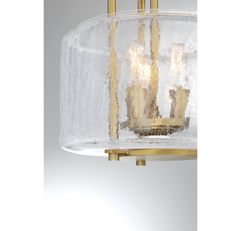 Savoy House 6-7790-3-322 Three Light Semi-Flush Mount, Warm Brass (6)