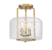 Savoy House 6-7790-3-322 Three Light Semi-Flush Mount, Warm Brass