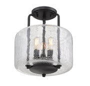 Savoy House 6-7790-3-89 Three Light Semi-Flush Mount, Black (2)