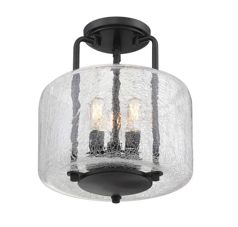 Savoy House 6-7790-3-89 Three Light Semi-Flush Mount, Black (2)