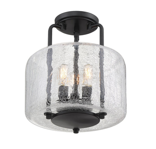 Savoy House 6-7790-3-89 Three Light Semi-Flush Mount, Black (2)