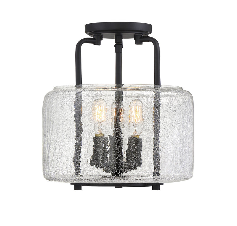 Savoy House 6-7790-3-89 Three Light Semi-Flush Mount, Black (4)