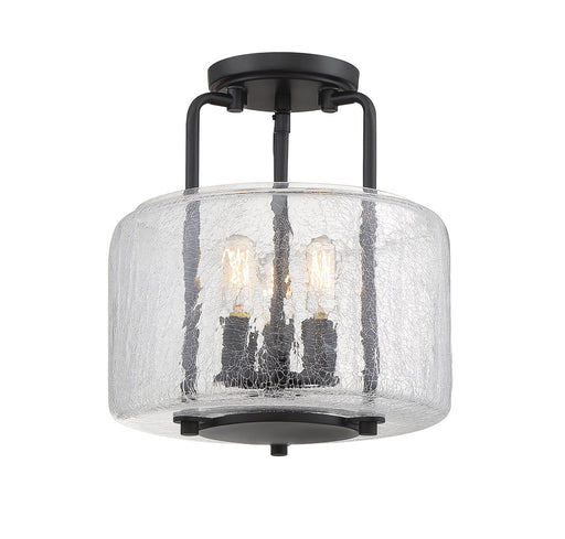 Savoy House 6-7790-3-89 Three Light Semi-Flush Mount, Black
