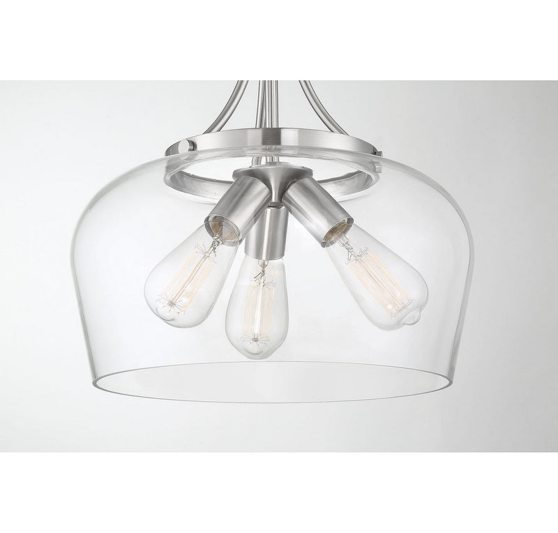 Savoy House 7-4034-3-SN Three Light Pendant, Satin Nickel (5)
