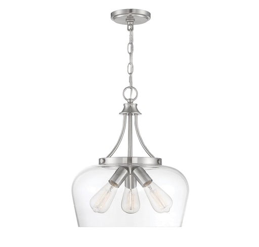Savoy House 7-4034-3-SN Three Light Pendant, Satin Nickel