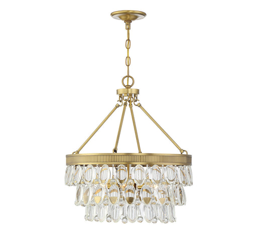 Savoy House 7-8700-4-322 Four Light Pendant, Warm Brass