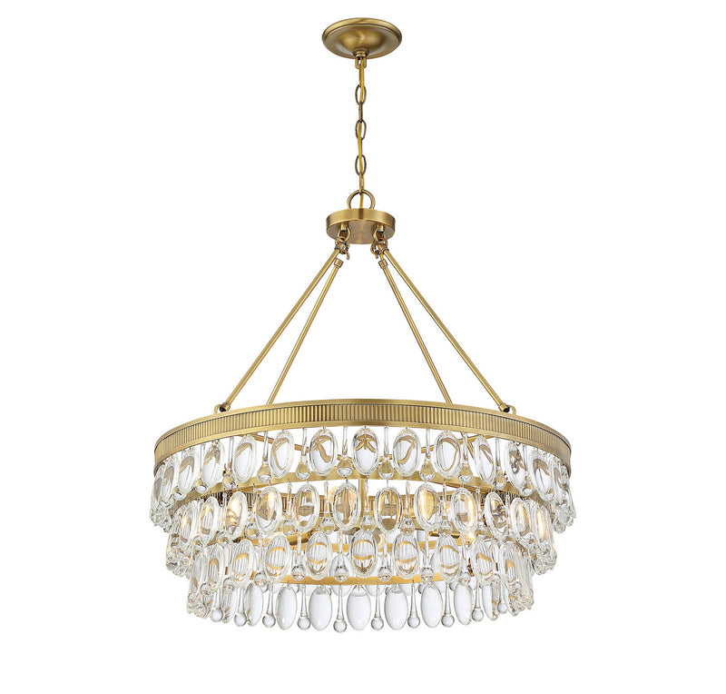 Savoy House 7-8701-6-322 Six Light Pendant, Warm Brass (3)