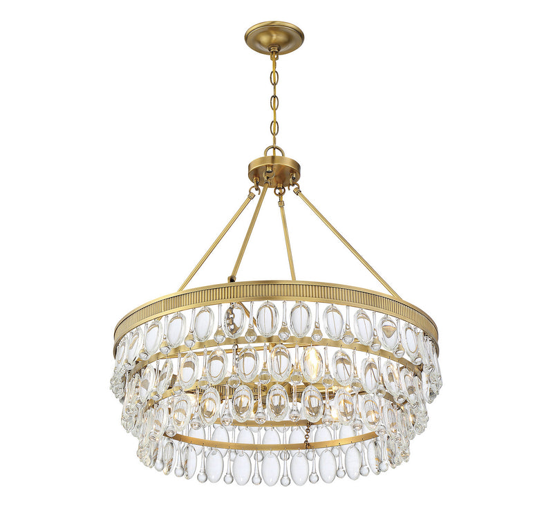 Savoy House 7-8701-6-322 Six Light Pendant, Warm Brass (5)