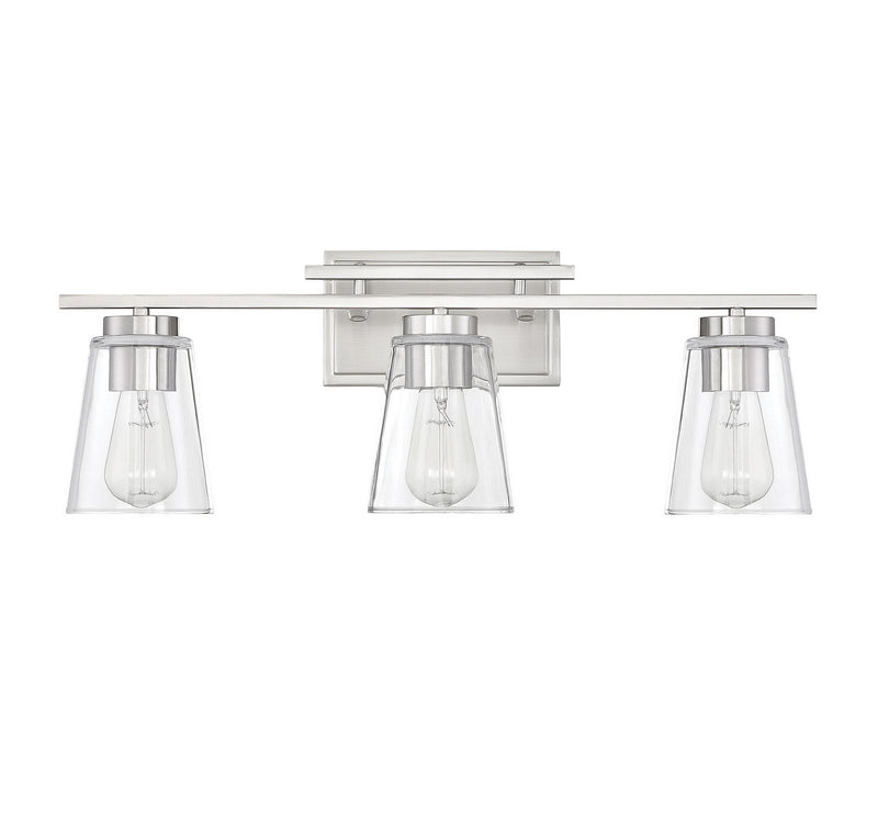 Savoy House 8-1020-3-SN Three Light Bathroom Vanity, Satin Nickel (2)