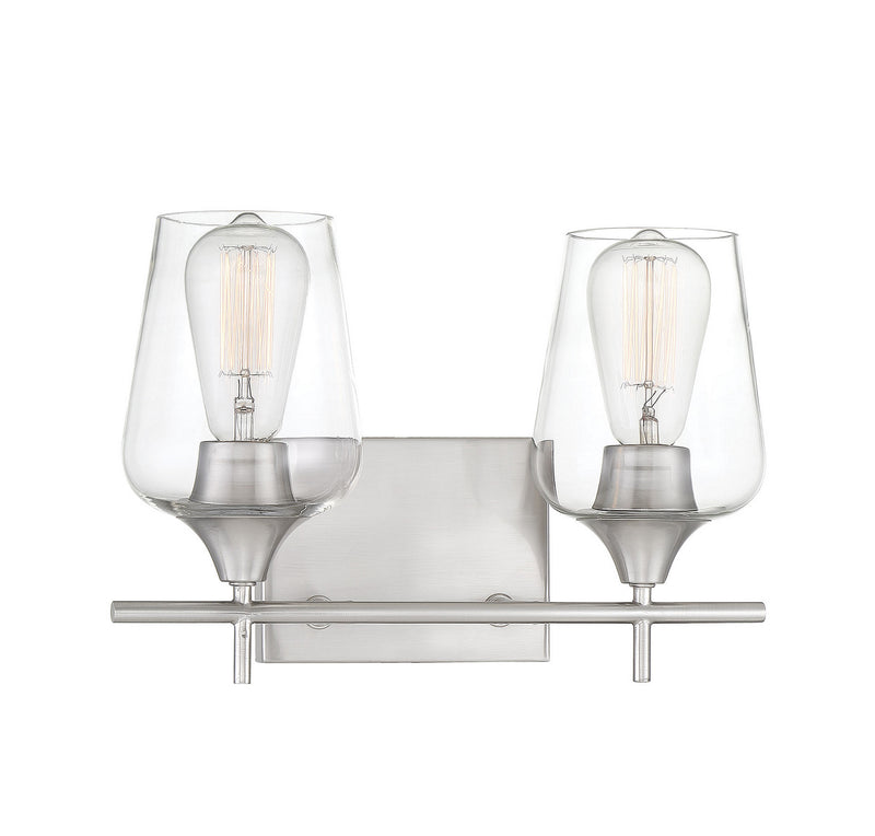 Savoy House 8-4030-2-SN Two Light Bath Bar, Satin Nickel (3)