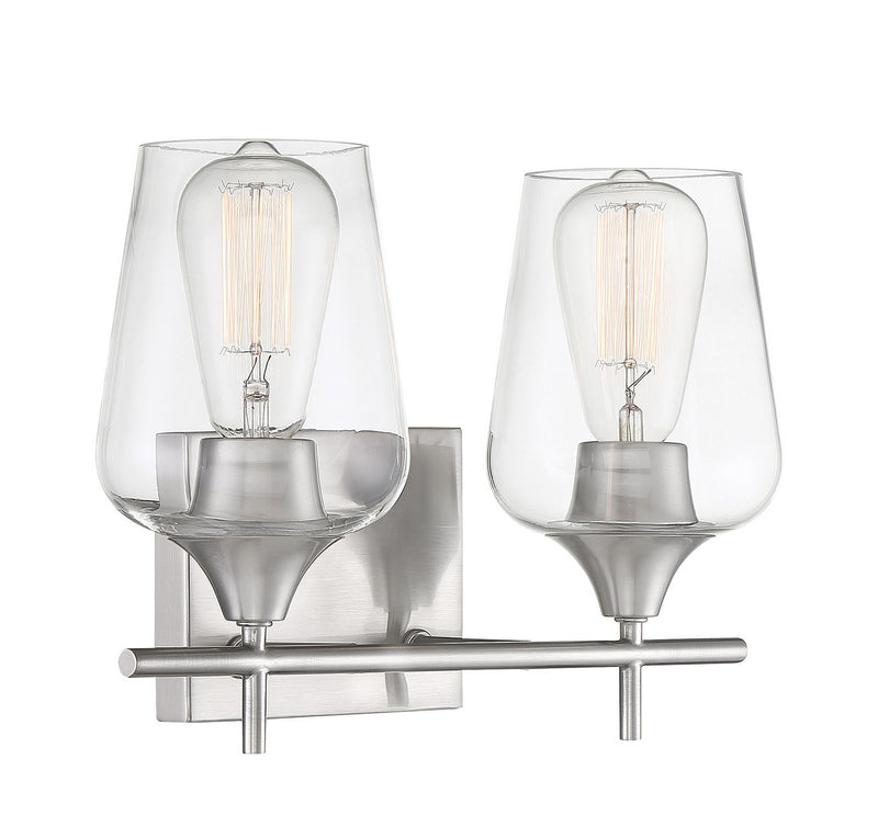 Savoy House 8-4030-2-SN Two Light Bath Bar, Satin Nickel (4)