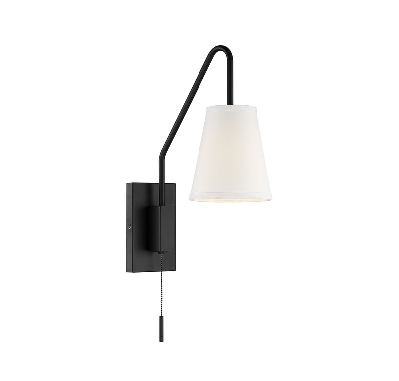 Savoy House 9-0900CP-1-89 One Light Wall Sconce, Matte Black (2)