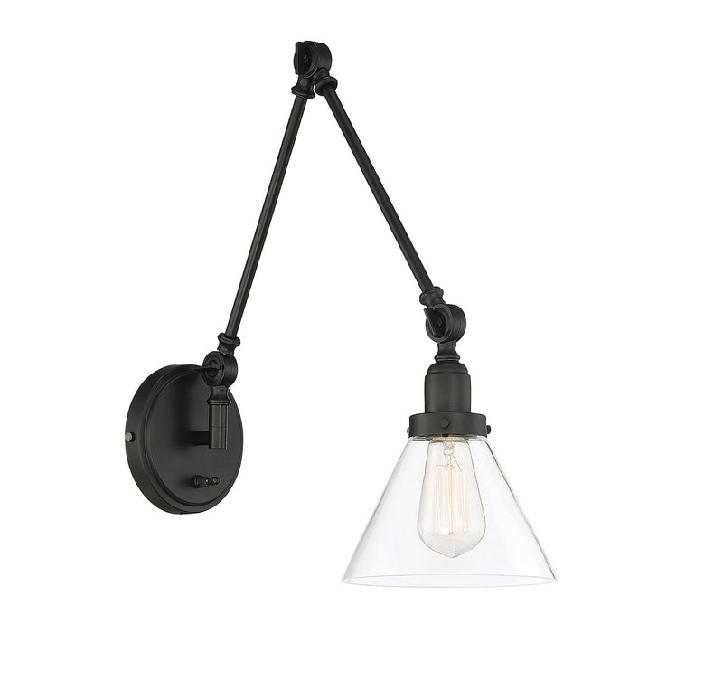 Savoy House 9-9131CP-1-89 One Light Wall Sconce, Matte Black (2)