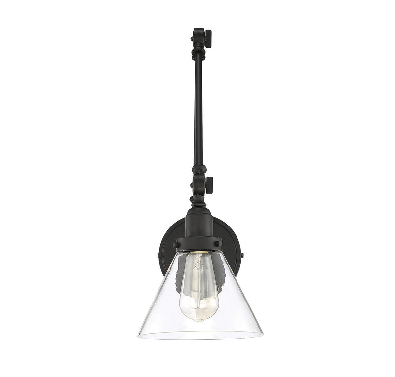 Savoy House 9-9131CP-1-89 One Light Wall Sconce, Matte Black (4)
