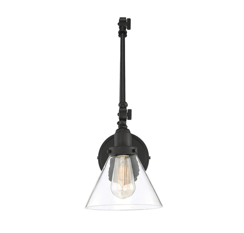 Savoy House 9-9131CP-1-89 One Light Wall Sconce, Matte Black (5)