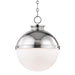 Hudson Valley 4025-PN Latham One Light Pendant, Polished Nickel Main Image.jpg