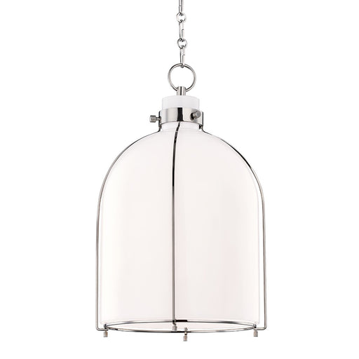 Hudson Valley 7314-PN Eldridge One Light Pendant, Polished Nickel Main Image.jpg