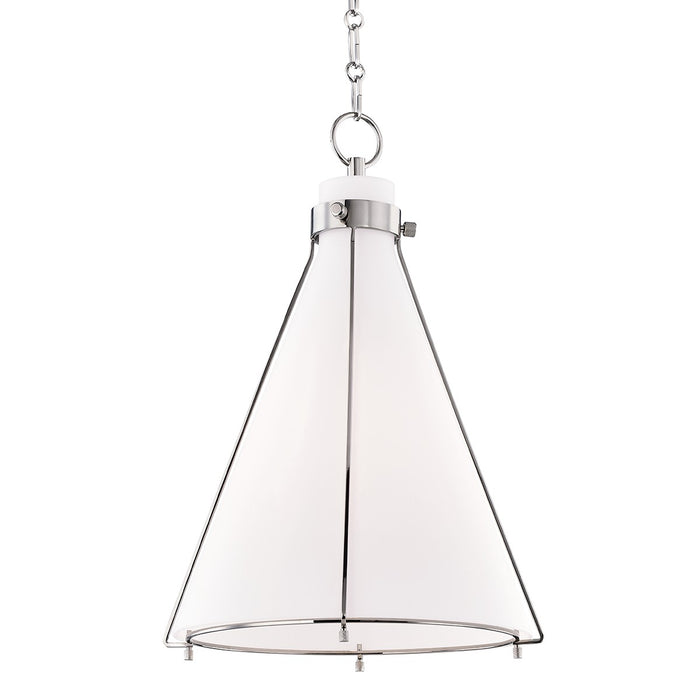 Hudson Valley 7316-PN Eldridge One Light Pendant, Polished Nickel Main Image.jpg