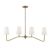 Shoppers Lighting SH10078NB Eva Four Light Chandelier, Natural Brass Main Image.jpg