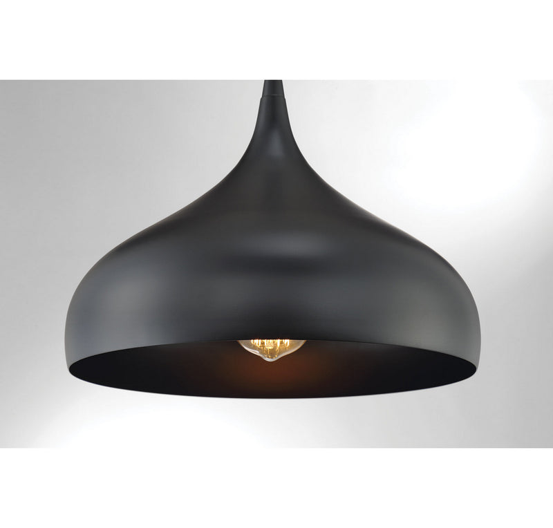 Shoppers Lighting SH70075MBK Mckenna One Light Mini Pendant, Matte Black Alternate Image.jpg