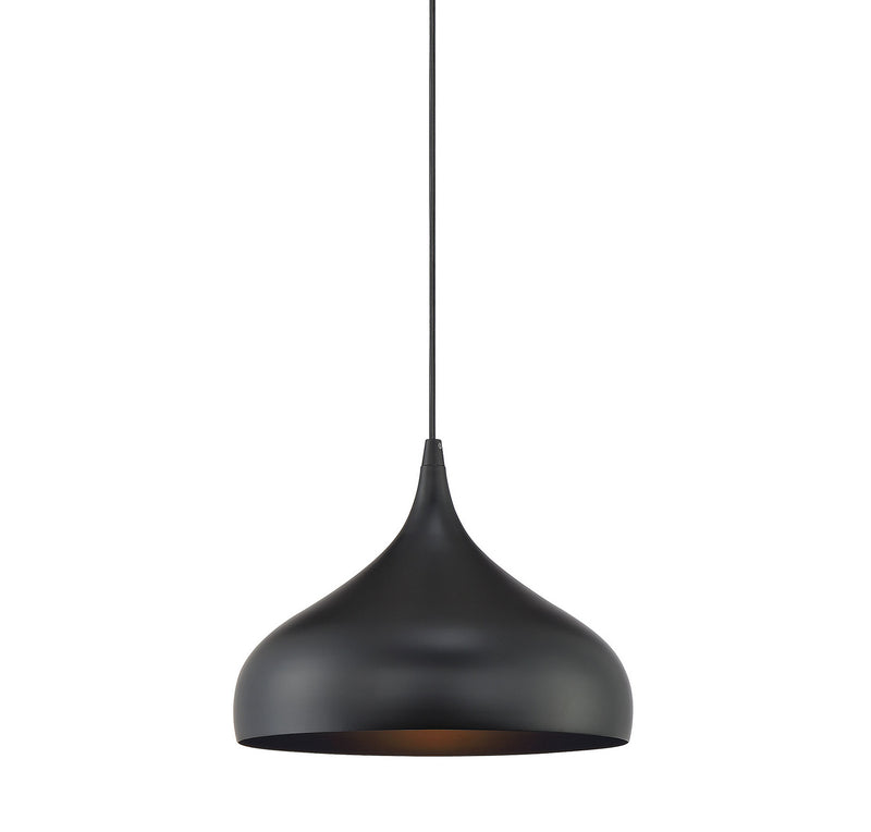 Shoppers Lighting SH70075MBK Mckenna One Light Mini Pendant, Matte Black Main Image.jpg