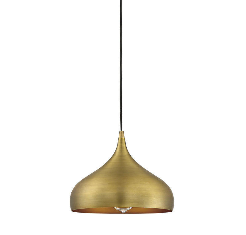 Shoppers Lighting SH70075NB Mckenna One Light Mini Pendant, Natural Brass Alternate Image.jpg