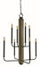 Framburg 5418 MBLACK Loft Eight Light Foyer Chandelier, Matte Black Main Image.jpg