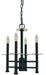 Framburg 5444 MBLACK Metropolitan Four Light Chandelier, Matte Black Main Image.jpg