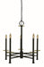 Framburg 5445 MBLACK Metropolitan Five Light Chandelier, Matte Black Main Image.jpg