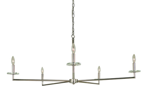 Framburg 5450 PN Muse Five Light Chandelier, Polished Nickel Main Image.jpg