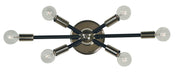 Framburg 5015 PN/MBLACK Simone Six Light Wall Sconce, Polished Nickel with Matte Black Accents Main Image.jpg