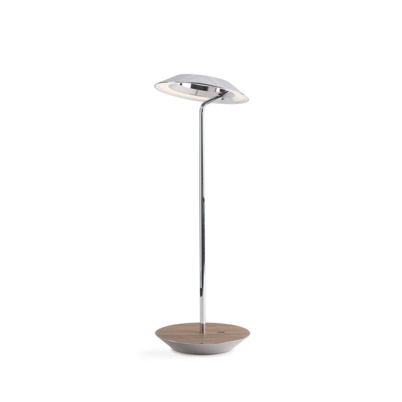Koncept RYO-SW-CRM-OWT-DSK Royyo LED Desk Lamp, Chrome Body, Oiled Walnut Main Image.jpg