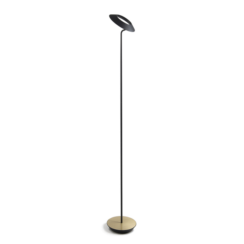 Koncept RYO-SW-MTB-BRS-FLR Royyo LED Floor Lamp, Matte Black Body, Brass Main Image.jpg