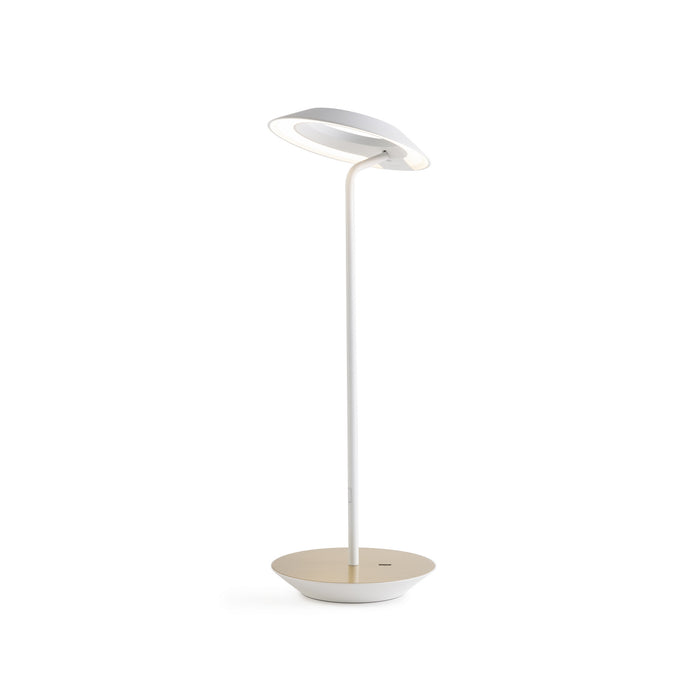 Koncept RYO-SW-MWT-BRS-DSK Royyo LED Desk Lamp, Matte White Body, Brass Main Image.jpg