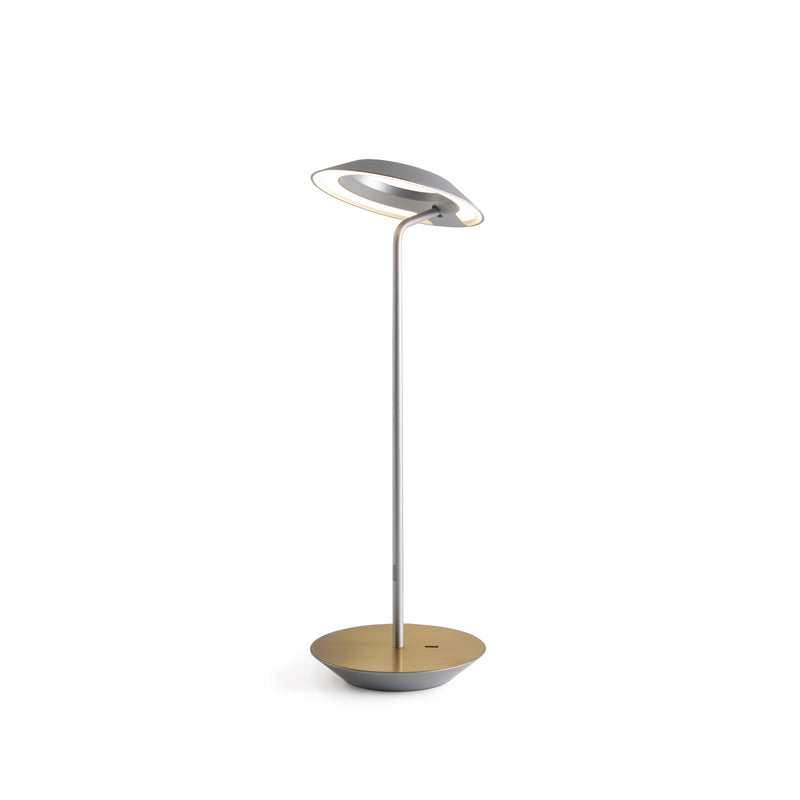 Koncept RYO-SW-SIL-BRS-DSK Royyo LED Desk Lamp, Silver Body, Brass Main Image.jpg
