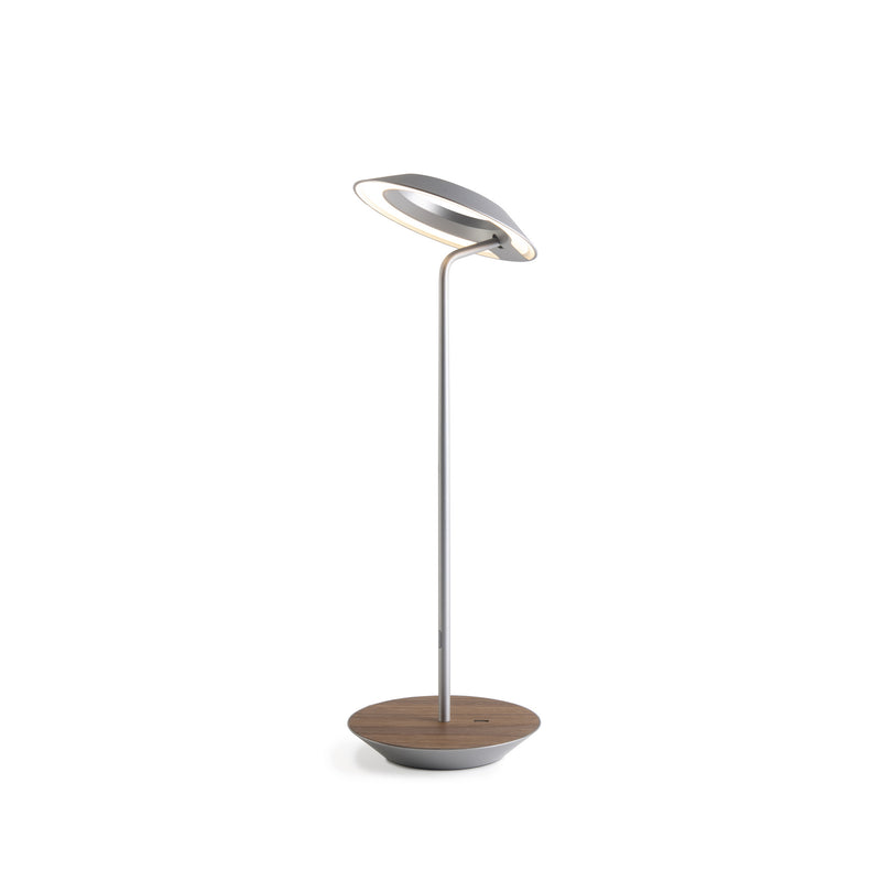 Koncept RYO-SW-SIL-OWT-DSK Royyo LED Desk Lamp, Silver Body, Oiled Walnut Main Image.jpg