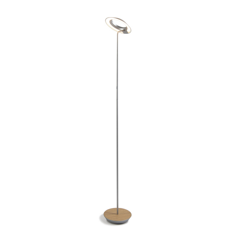 Koncept RYO-SW-SIL-WOK-FLR Royyo LED Floor Lamp, Silver Body, White Oak Main Image.jpg
