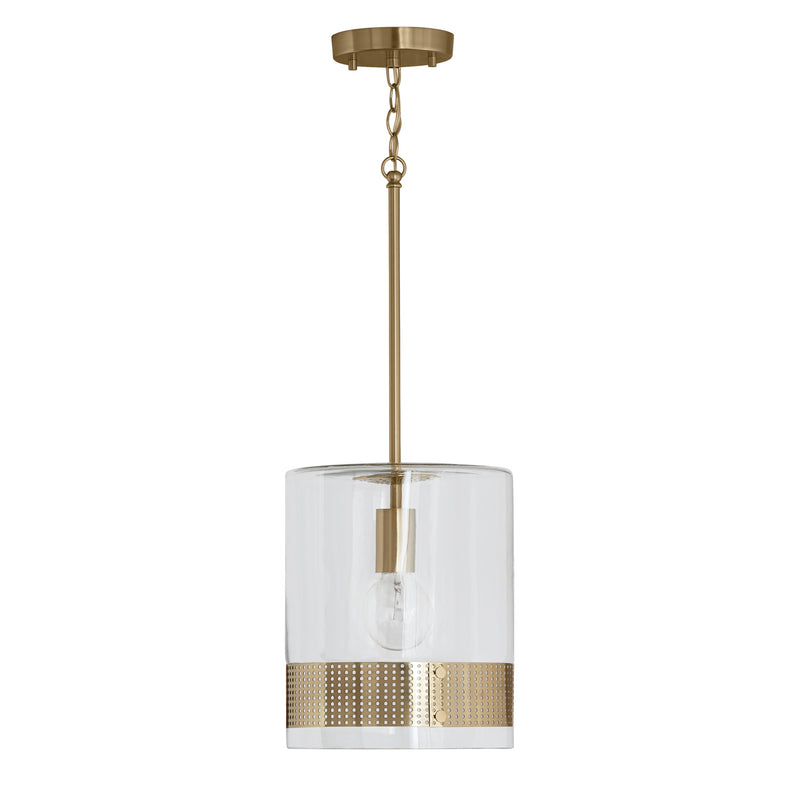Capital Lighting 335911PB Marion One Light Pendant, Polished Brass Main Image.jpg
