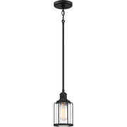 Quoizel LUD1505EK Ludlow One Light Mini Pendant, Earth Black Main Image.jpg