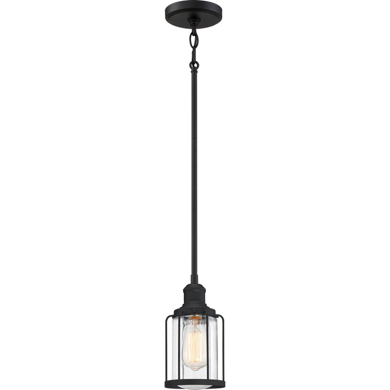 Quoizel LUD1505EK Ludlow One Light Mini Pendant, Earth Black Main Image.jpg