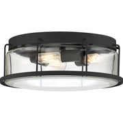 Quoizel LUD1613EK Ludlow Three Light Flush Mount, Earth Black Main Image.jpg