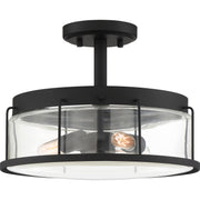 Quoizel LUD1713EK Ludlow Three Light Semi Flush Mount, Earth Black Main Image.jpg