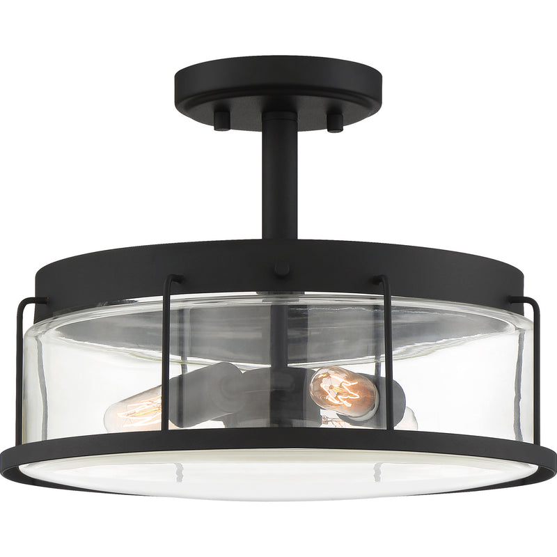 Quoizel LUD1713EK Ludlow Three Light Semi Flush Mount, Earth Black Main Image.jpg