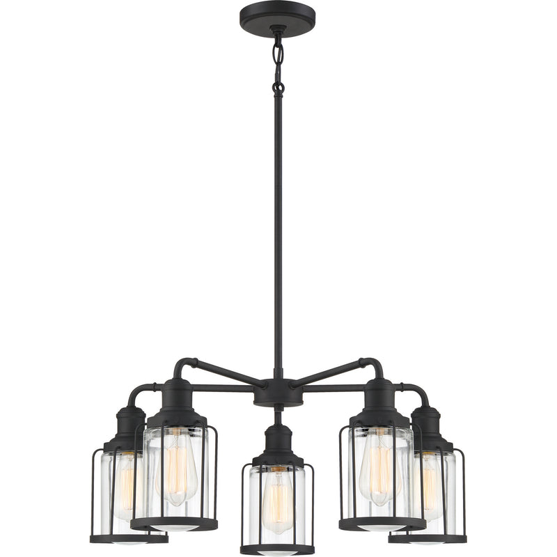 Quoizel LUD5026EK Ludlow Five Light Chandelier, Earth Black Main Image.jpg