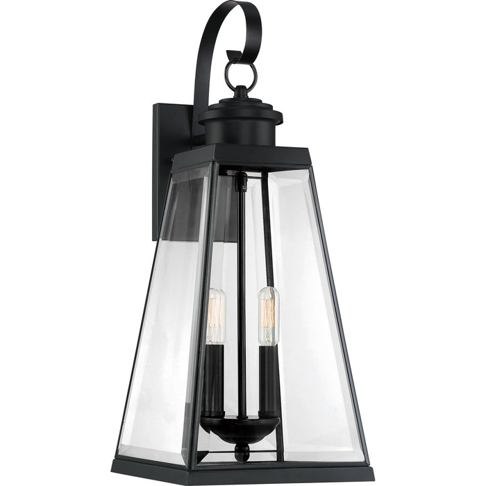 Quoizel PAX8409MBK Paxton Two Light Outdoor Wall Lantern, Matte Black Main Image.jpg