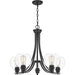 Quoizel PRUS5026MBK Pruitt Five Light Chandelier, Matte Black Main Image.jpg