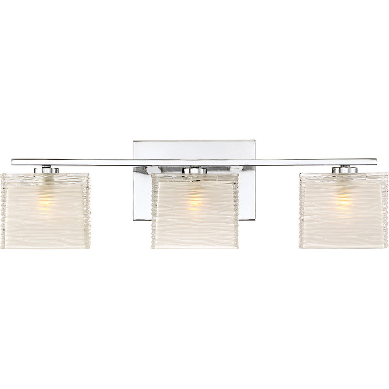 Quoizel WCP8603C Westcap Three Light Bath Fixture, Polished Chrome Main Image.jpg