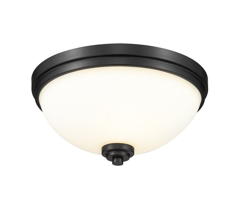 Z-Lite 443F3-MB Ashton Three Light Flush Mount, Matte Black Main Image.jpg