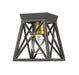 Z-Lite 447F1-MB-OBR Trestle One Light Flush Mount, Matte Black / Olde Brass Main Image.jpg